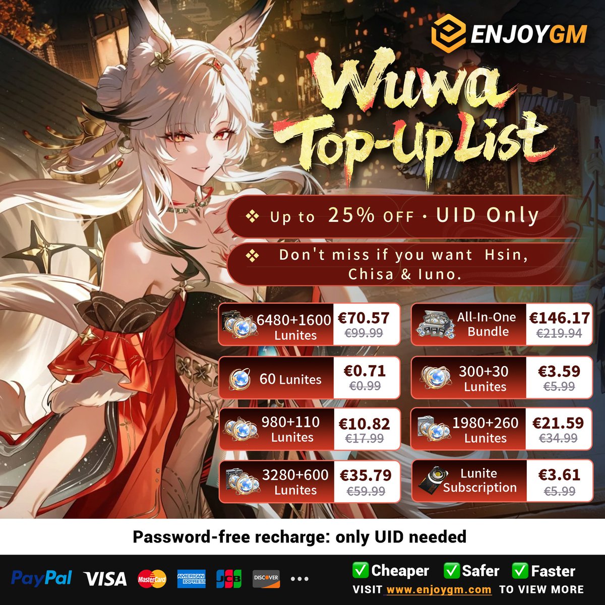 Razor_Language's tweet photo. I'm hosting a giveaway for Wuthering Waves!~

Rewards: 2x Lunite Subscription

1) Follow me
2) Like the post
3) Retweet the post
4) Comment with sending any wuwa memes

🔥 If you want to pull Hsin, Enjoygm offer up to 20% OFF!
👉 Don't miss out: https://t.co/ktELeotnuL

The giveaway will end in 1 week from this post, good luck!

#wutheringwaves #wuwa #hsin
