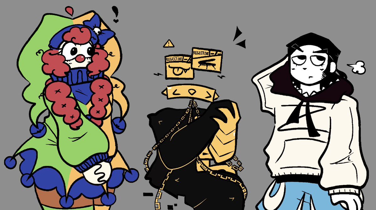 chippys_stuff's tweet photo. might delete later idk if i like it but i wanted to draw the funny people that have infiltrated my phone #AReGect https://t.co/Xfo5ITuf0E