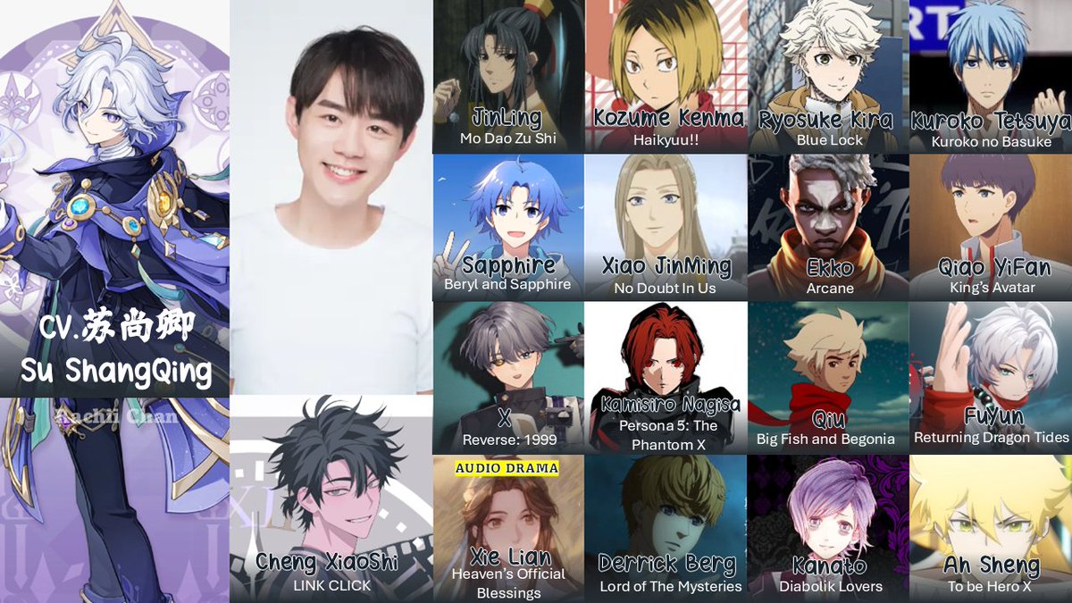 Rachii_Chan's tweet photo. 【Genshin 】 
Mitya's CN VA! 
 CV.苏尚卿 Su ShangQing 
🎂30th May 1991  

🎙️Other Works: 
- Kevin Kaslana《Houkai Gakuen 2》 
- Mylo《Arcane》
- Normal Cell《Cells At Work》 

 Updated and Reuploaded with his official art and more of his roles!📷 ❤️ https://t.co/VLGqeSgqKk