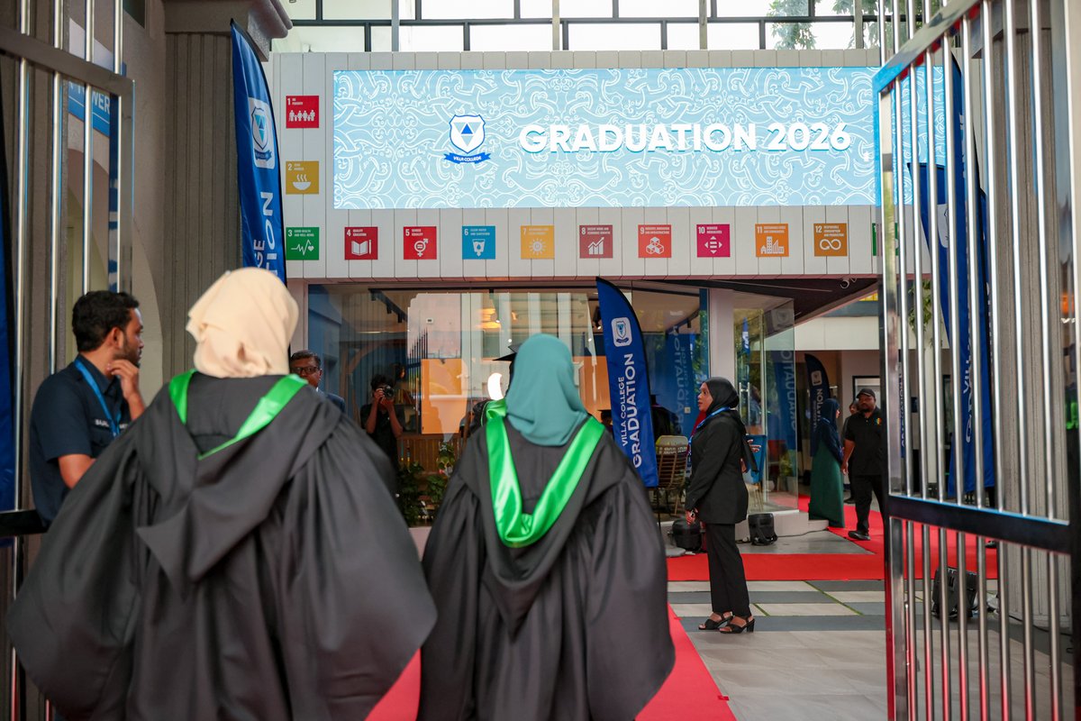 VillaCollegeMv's tweet photo. Villa College welcomes distinguished guests, esteemed educators and families to the opening ceremony of Graduation 2026. This morning marks a proud milestone as we celebrate graduating educators whose expertise will strengthen classrooms across the Maldives. We invite our community to join us in 
honouring their commitment.  

#VillaCollege #VCGraduation2026 #TeacherEducation