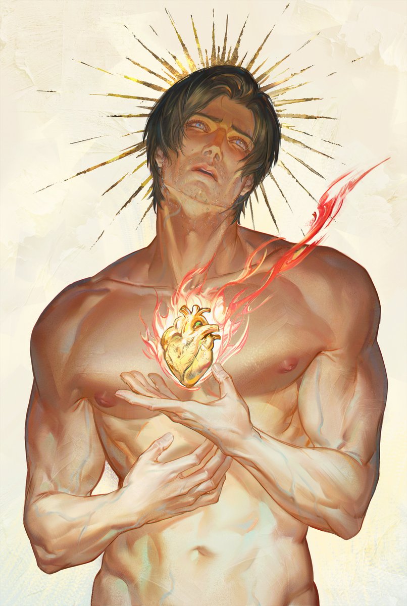 Noir_Lune2333's tweet photo. 不灭心火❤️‍🔥Unquenchable flame
#LeonKennedy #RE9
Weathered by storms, yet giving mercy to all.
Golden tears fall, bearing the weight of chaos.
Through the long night, the heart's flame still burns.
Trapped in deep darkness,His true heart never sinks. https://t.co/Su3VcdhzSO