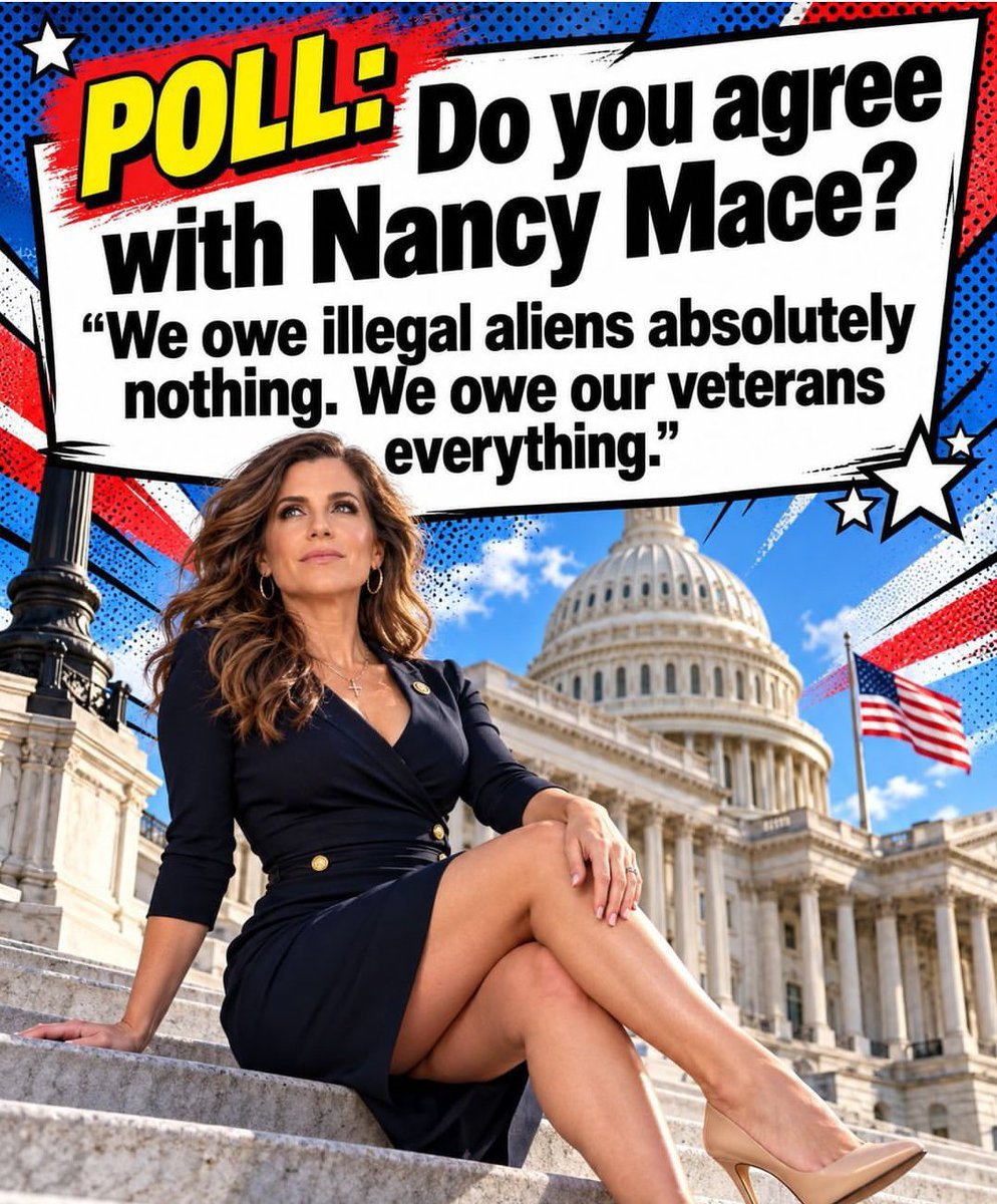 MariaBartiua's tweet photo. POLL 🚨
DO YOU AGREE WITH NANCY MACE?

WE OWE ILLEGAL ALIENS NOTHING.
WE OWE OUR VETERANS
EVERYTHING.

YES OR NO? https://t.co/7JUuSmSr5i