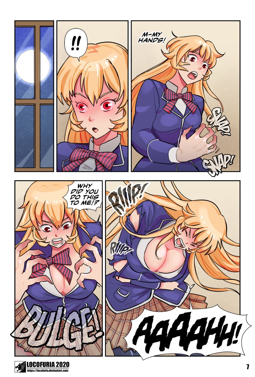 Locofuria2's tweet photo. TOTSUKI WOLVES | Page 07

#femaletransformation #werewolf #shewolf #wolfwoman #erina_nakiri #alice_nakiri #shokugekinosoma #breastexpansion #buttexpansion #multibreast #TFEveryday #tf #transfur #fangs #claws #tail https://t.co/33cnRTS2uP