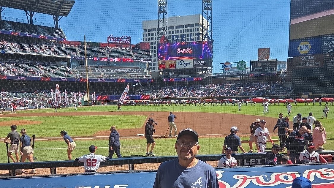 VetTix's tweet photo. Atlanta Braves vs Philadelphia Phillies, donated by: Willis R, Bill D, Lisa T, Cory C, David S, and Suzanne P.

Thank you so much. My wife and I celebrated our 49th anniversary. It was a beautiful day
Adolfo, U.S. #Navy #veteran 1976 - 1994 #Memorymaker https://t.co/tVc9OJYqEo