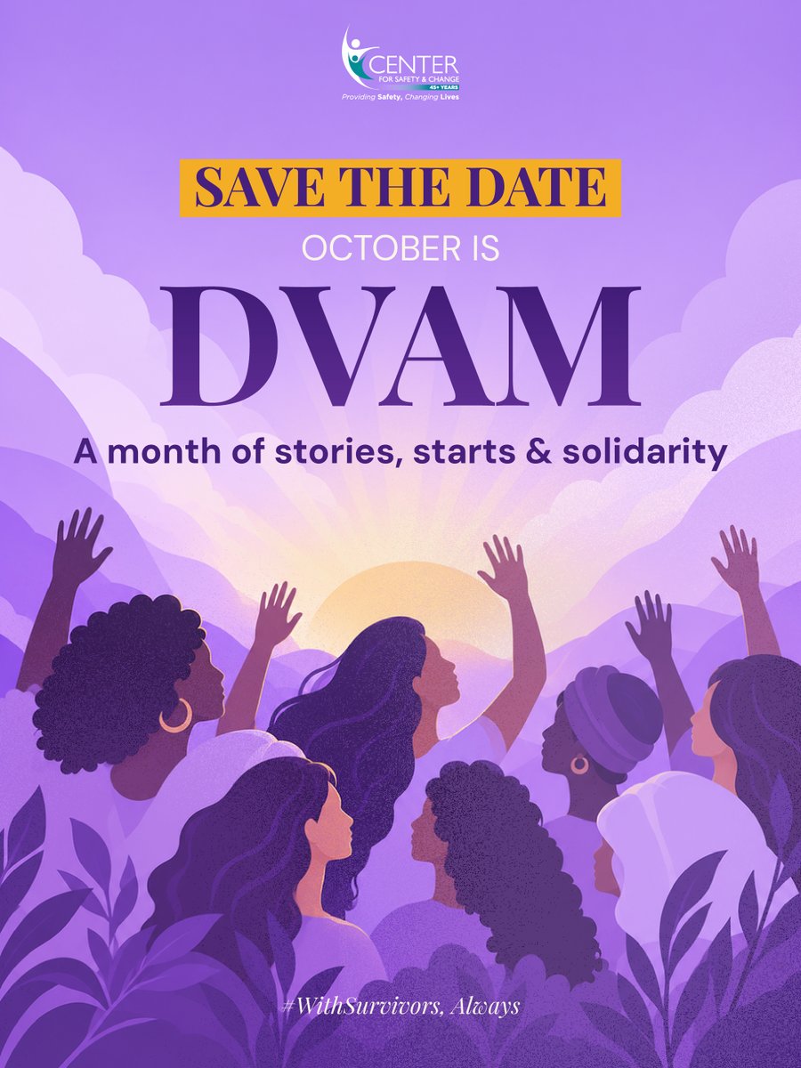 Center4SC's tweet photo. SAVE THE DATE
OCTOBER IS DOMESTIC VIOLENCE AWARENESS MONTH (DVAM)
A month of stories, stats &amp; solidarity
#WithSurvivors, Always https://t.co/7nuEgdal7O