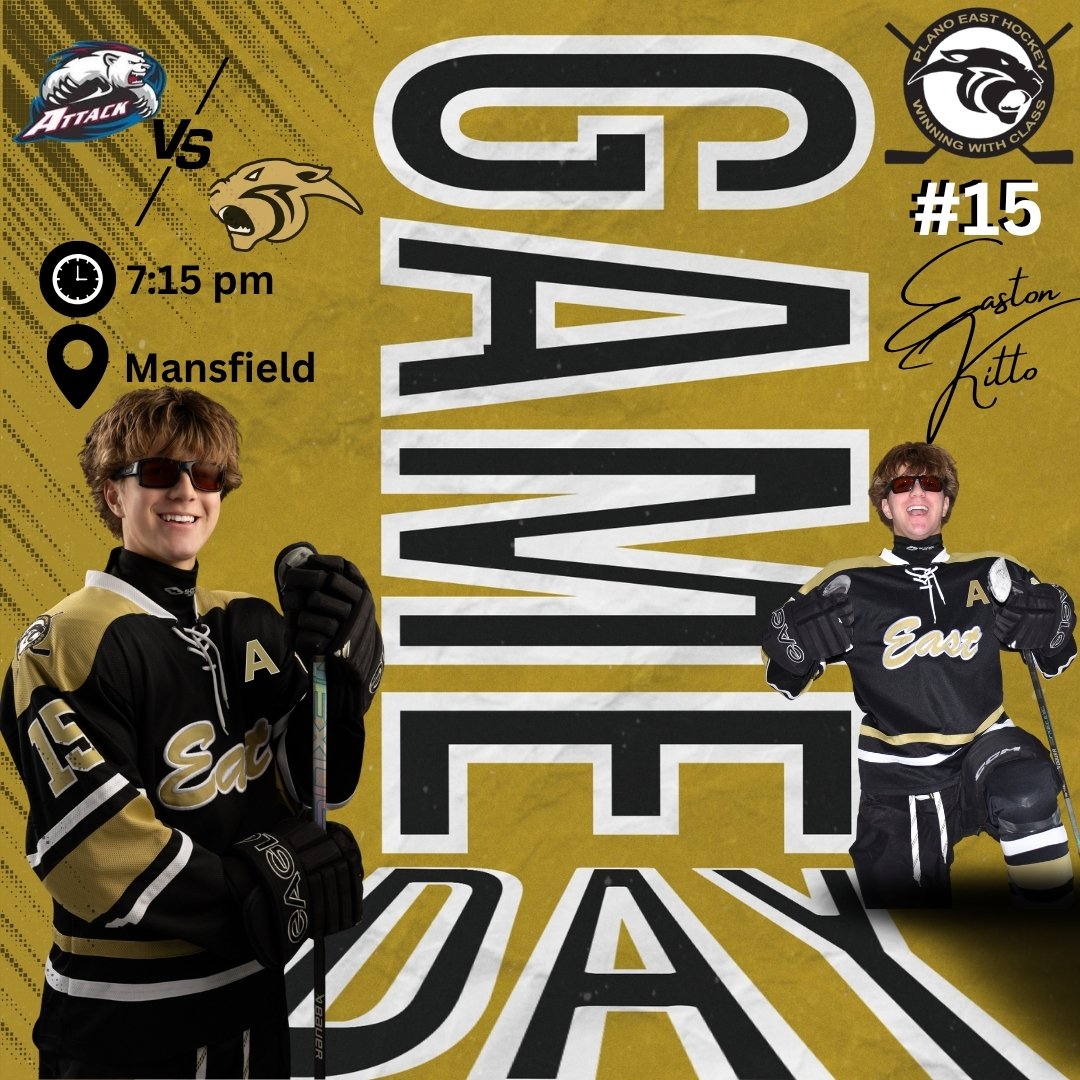 PlanoEastHockey's tweet photo. 🟡⚫️Game Day!!⚫️🟡
Bring the Noise 🔊🔊
Fuel the Boys 🏒🥅
GOOO  EAST!!!
#peshhockey
#planoeasthockey
#EastSidePride https://t.co/wZGxMZISxD