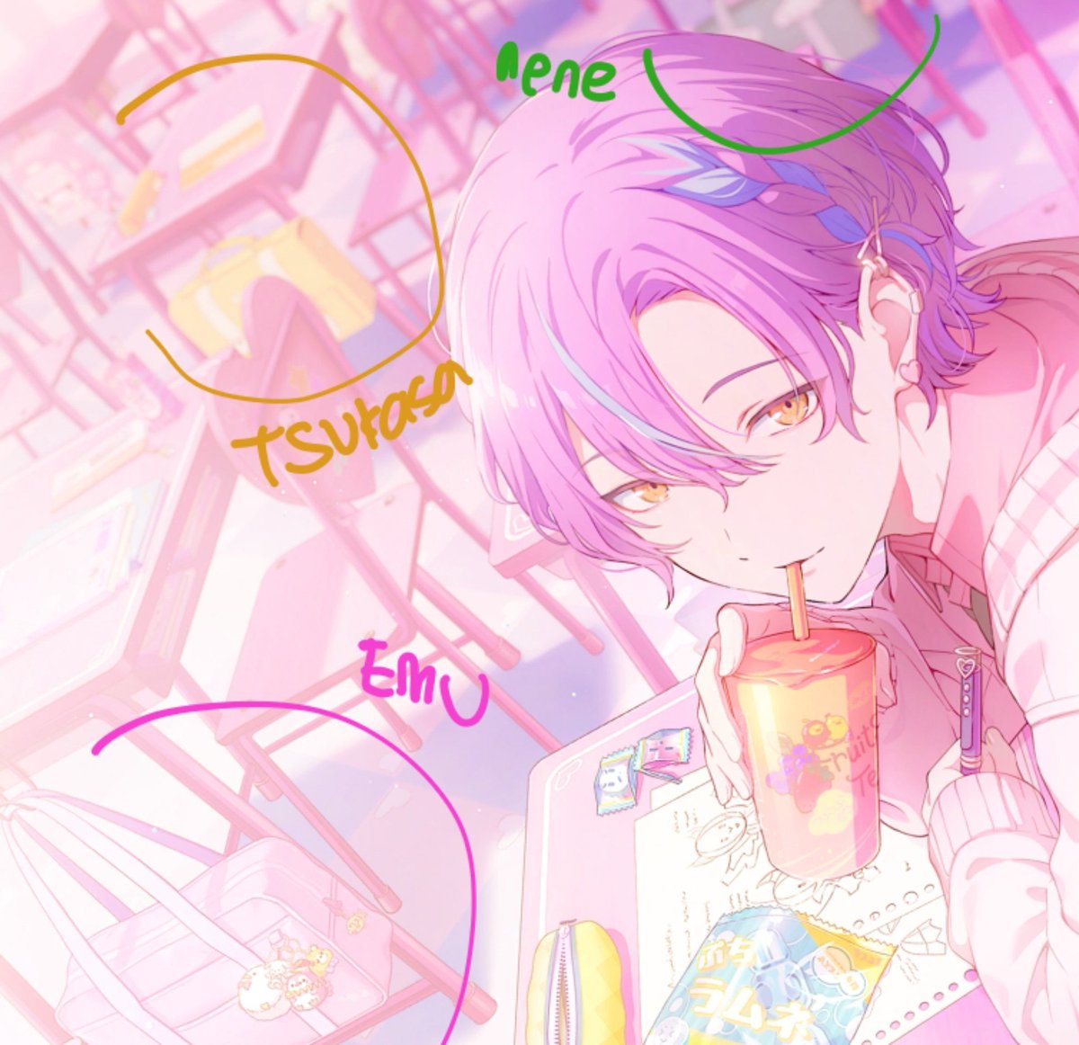 lyndoodl's tweet photo. Tsukasa n rui repeated a year so they can be classmates with emu n nene 🥺🥺🥺 https://t.co/B0zBW2FVEx