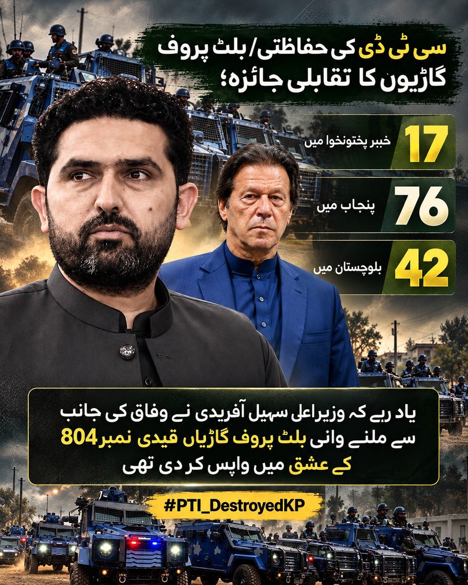 Anami588219's tweet photo. دہشت گردی سے سب سے زیادہ متاثر صوبے کے پاس حفاظتی گاڑیاں نہ ہونا سہیل آفریدی کی غیر سنجیدگی کا ثبوت ہے۔ اپنی سیاست کی خاطر سیکیورٹی داؤ پر لگانے والے مستعفی ہوں۔
#PTI_DestroyedKP #ResignSohailAfridi https://t.co/PWHubtFWoa
