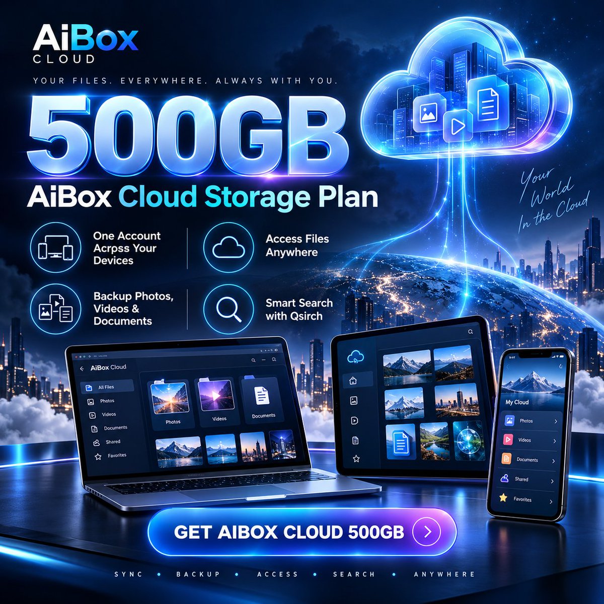 aiboxtoken's tweet photo. Need more than basic cloud storage?
Step up to 500GB with AiBox Cloud.

Store your photos, videos, documents, backups, and work files in one place — and access them across your devices whenever you need them.

With AiBox Cloud 500GB, you get room to grow without constantly worrying about running out of space.

✅ 500GB Cloud Storage
✅ One account across your devices
✅ Access files anywhere
✅ Backup photos, videos, and documents
✅ Smarter file search with Qsirch
✅ Built for everyday personal and work use

More space. More freedom. Less storage stress.

AiBox Cloud 500GB Plan

https://t.co/eXWPNAdBu6
Your digital life, with room to grow.

#AiBoxCloud #CloudStorage #500GB #CloudBackup #DigitalStorage #Qsirch #SmartCloud