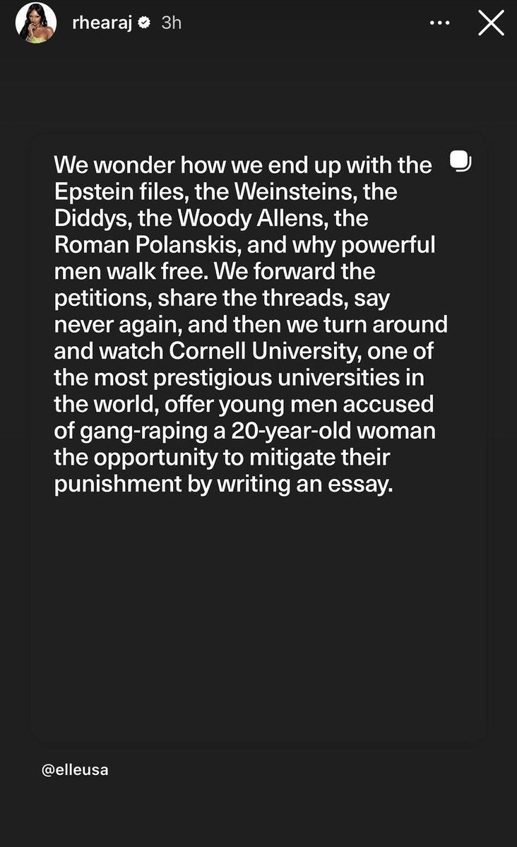 Anikatza's tweet photo. Rhea speaking up about the Cornell Sexual Assaults !! https://t.co/iWHhIfFehC