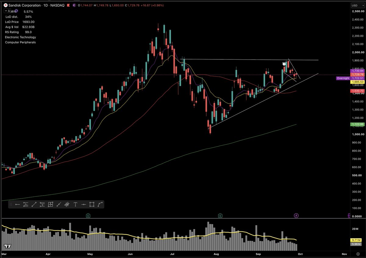 WeeklyPivot's tweet photo. $SNDK https://t.co/FnSTy4JKC3
