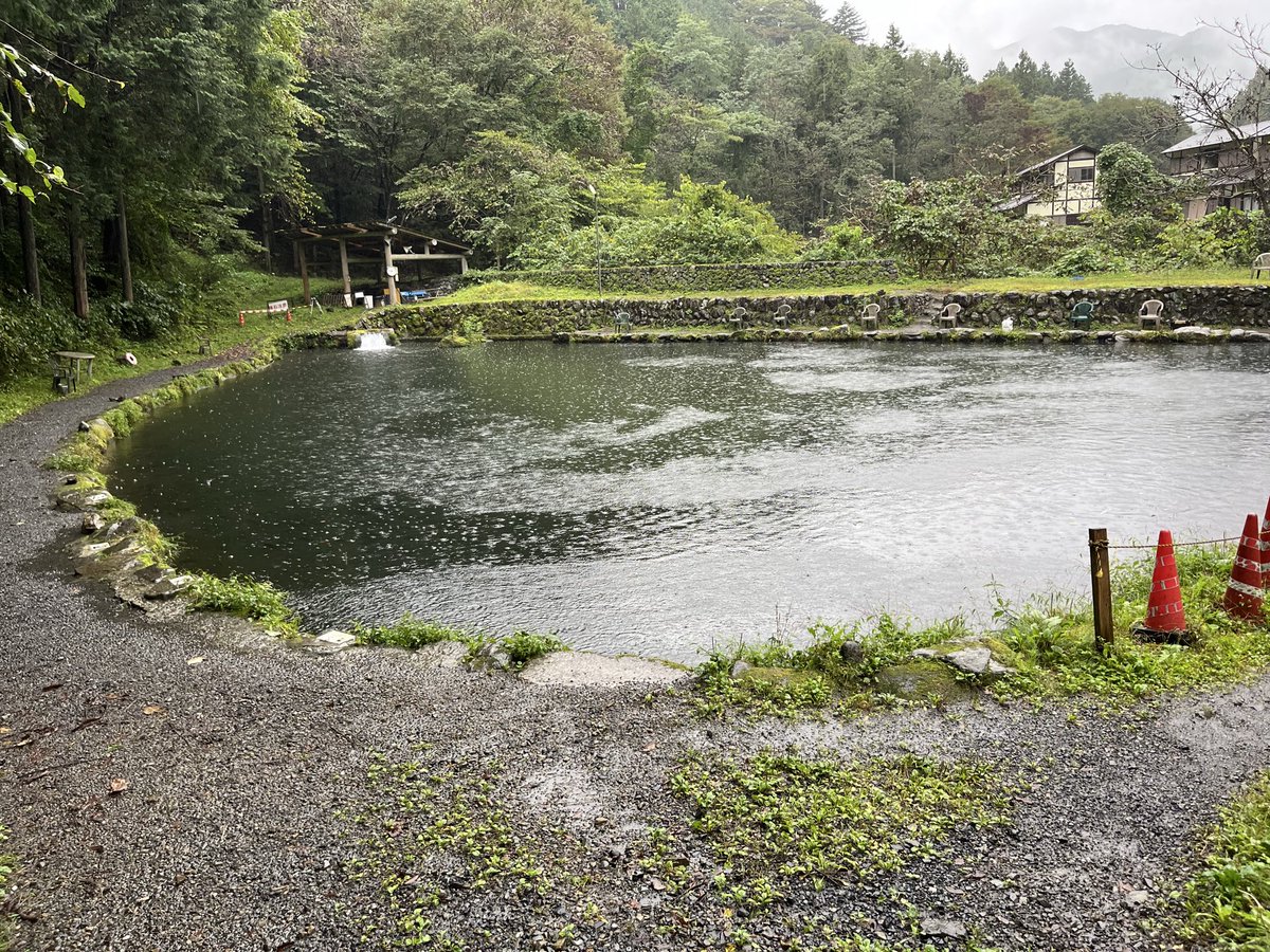 Tydsk0's tweet photo. 2026.9.29   7:00~13:30
小菅トラウトガーデン🎣  14匹🐟大雨☔️
4ヶ月ぶりの釣りをするため小菅TGへ🎣
相変わらず数は釣れず…😭ただ鹿島槍でも釣果のあるさかさにょろで甲斐サー56cmゲット（甘々メジャー）
久しぶり来たけど疲れちゃったので早めの切り上げ。誰か漂の使い方教えてくだーい https://t.co/YLWEX4i0h6