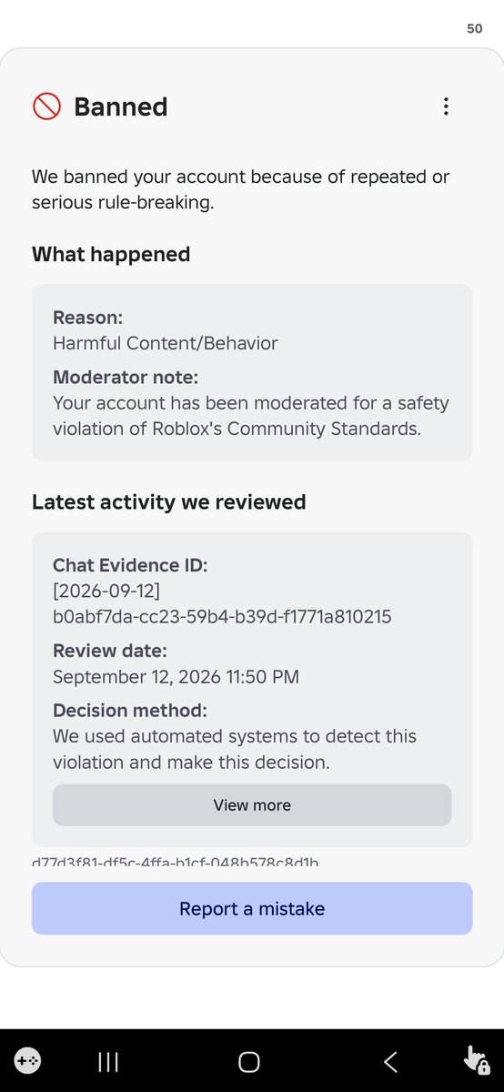 DaRealOmar10's tweet photo. It now got changed from Harmful Content/Behavior to Child Safety...Buddy I am playing in 18-20 age group where's the children at 😭🙏 https://t.co/FIgca2WQHM