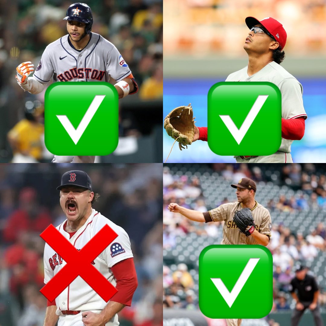 IzzoBets's tweet photo. MLB Props⚾ {Sep 29}

3-1 1st day MLB playoffs!🤑

FOLLOW FOR MORE LOCKS!💪@izzobets

✅Jeremy Pena O 1.5 H+R+R
{-130} BetMGM #Astros
✅Jesus Luzardo O 6.5 Outs
{-125} Fanatics #Phillies
✅Michael King O 4.5 Ks
{-120} BetMGM #Padres
❌Payton Tolle O 1.5 ER
{-125} DraftKings #RedSox

RTs♻️+ LIKEs💜Appreciated❗️

📊powered by:@propsdotcash

#gamblingx | #gamblingtwitter