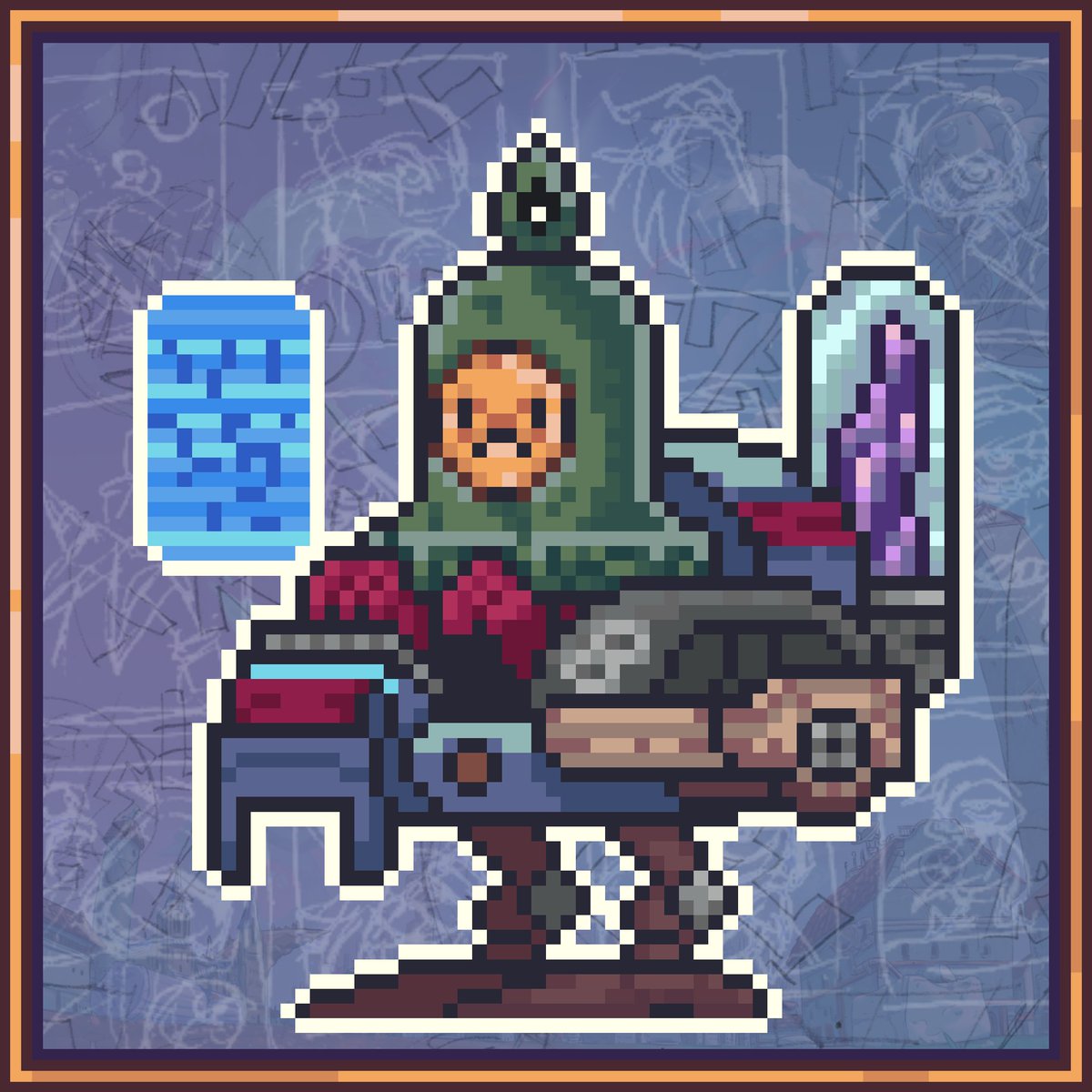 IdomiGames's tweet photo. This is the scholar. Someone you will often encounter along your journey in Ryze. Sometimes in hidden places. Sometimes out in the open. Always talking about his findings and observations. 

Join the playtest on Steam now! Link in Bio!

#indiegame #indiegame #pixelart #gameart https://t.co/k8s3vFgqJB