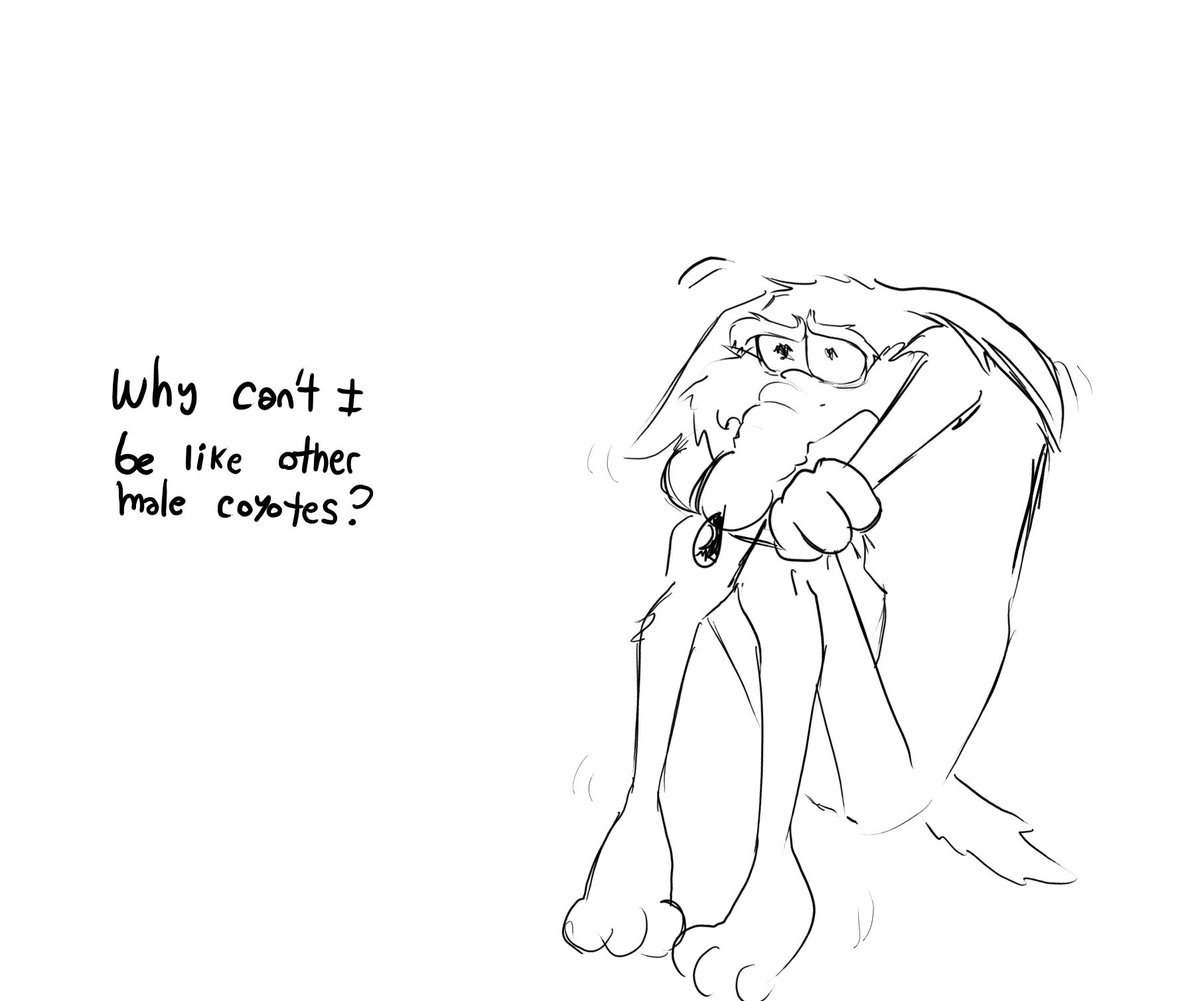 tomas_stoopid's tweet photo. Trans man coyote AU 

#wilerunner #roadrage https://t.co/C16mr6LgxG