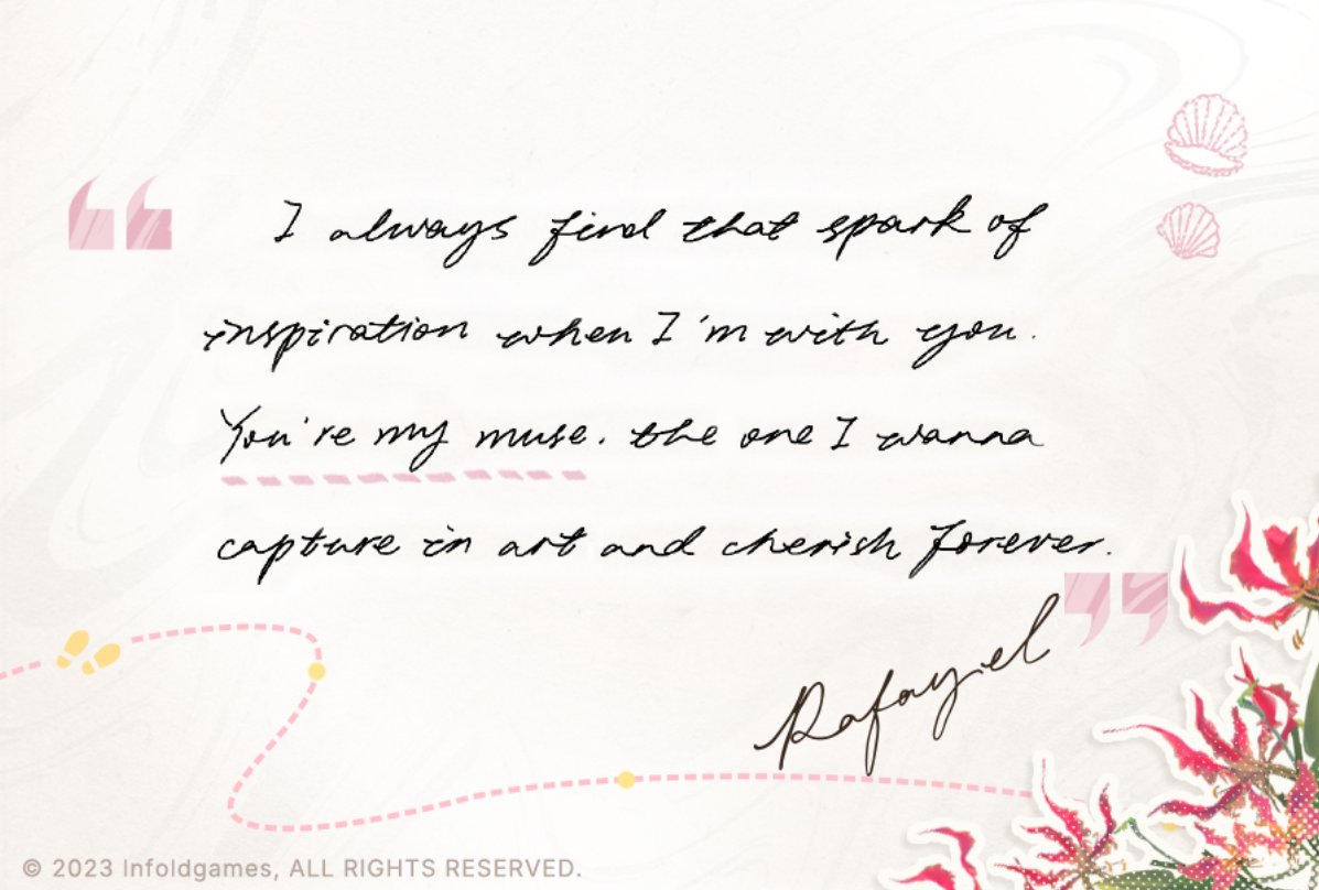 piedpyperaf's tweet photo. "You're my muse, the one I wanna capture in art and cherish forever."
so sweet, so romantic😭😭😭 i love you so much, rafayel https://t.co/v3XeDZZrvN