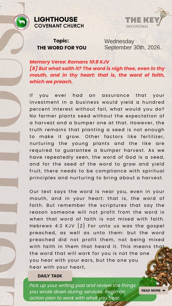 Obasoto_Obafemi's tweet photo. The Key Devotional https://t.co/DHWjILsReS