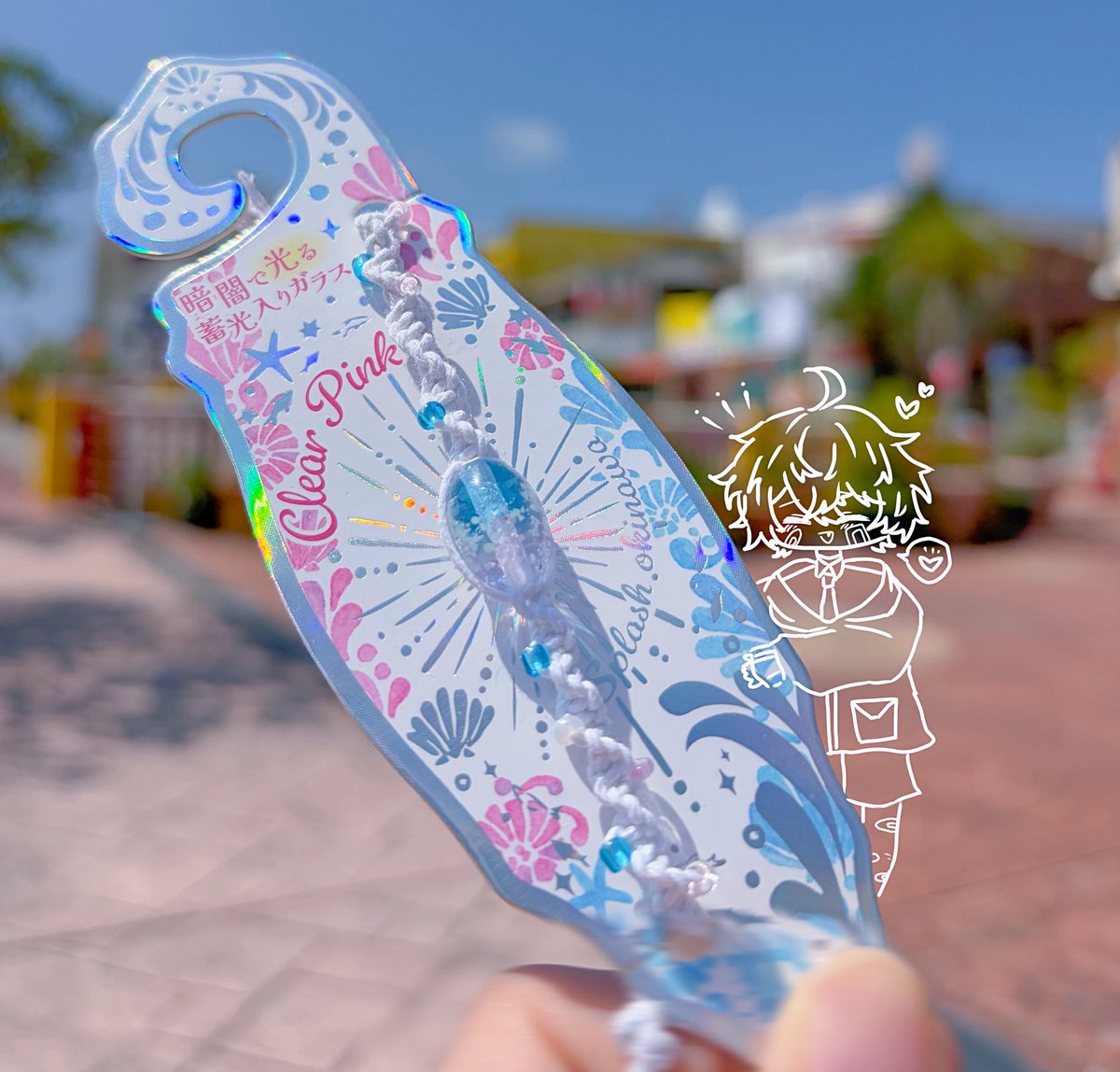luka124_'s tweet photo. きらきらのブレスレット買った、✨
ちび心透くんも一緒、、！
海がすごく綺麗だよ☺️🫧 https://t.co/EYnriW9Zfs