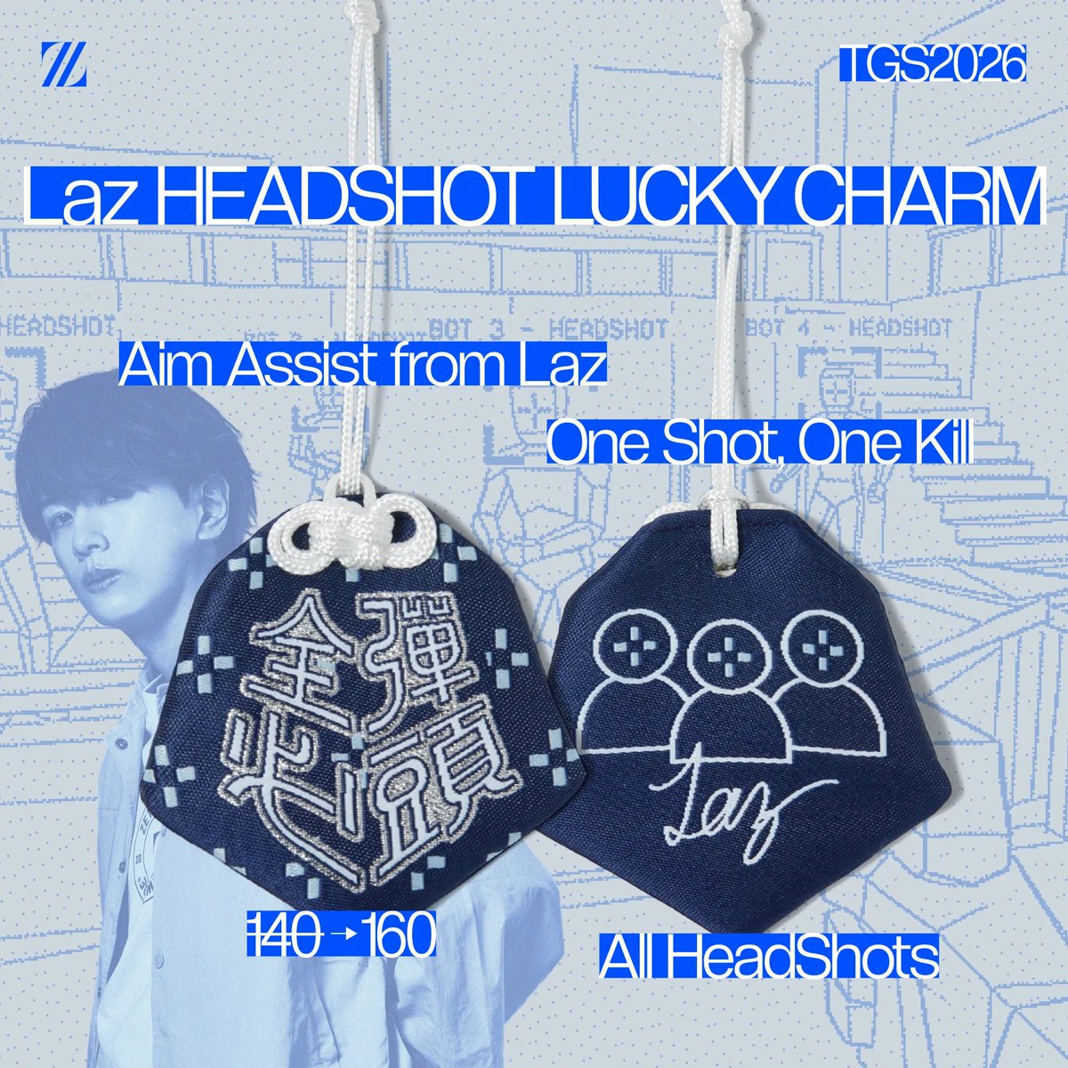 lazvell's tweet photo. TGSで発表があったHEADSHOTのお守り、受注販売も開始されてます！現地で買えなかった人もぜひぜひ

▼受注販売期間
9/28(月) ~ 10/25(日) 23:59

▼URL
https://t.co/kWVYSgBRHg https://t.co/90Wyr2jFwX