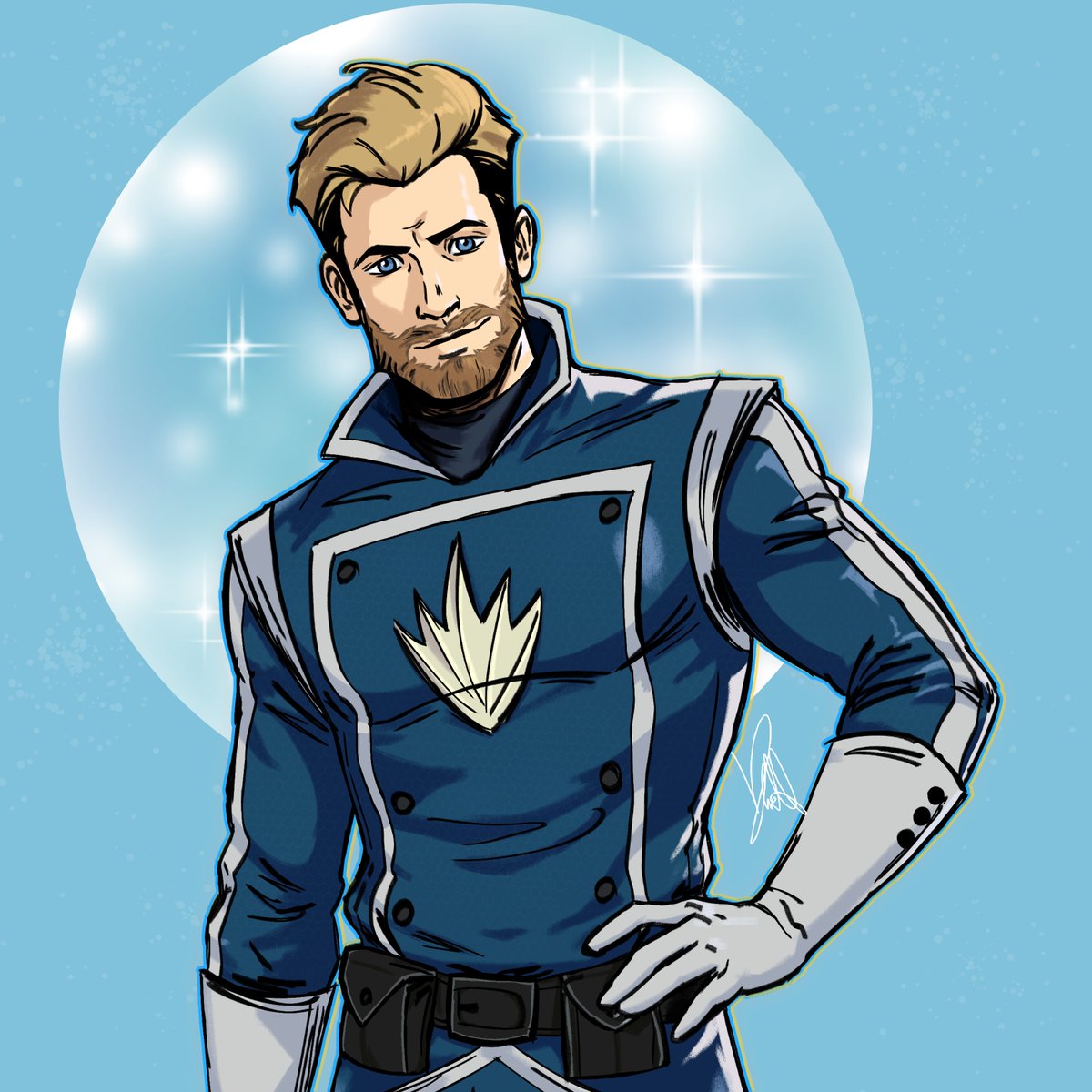 CASSlDYFROST's tweet photo. ✨ War-Lord 🎶 Star-Lord 💫
I kind of loved this outfit, so I felt compelled to draw it 💙 https://t.co/BIaXsfinhb