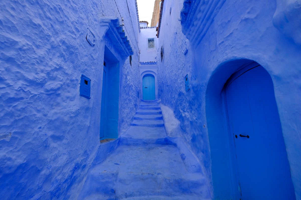 Complex's tweet photo. Chefchaouen, Morocco, is famous for its streets, stairways and buildings covered in different shades of blue. 💙🇲🇦

📸:Getty https://t.co/zWrDEw1Ixp