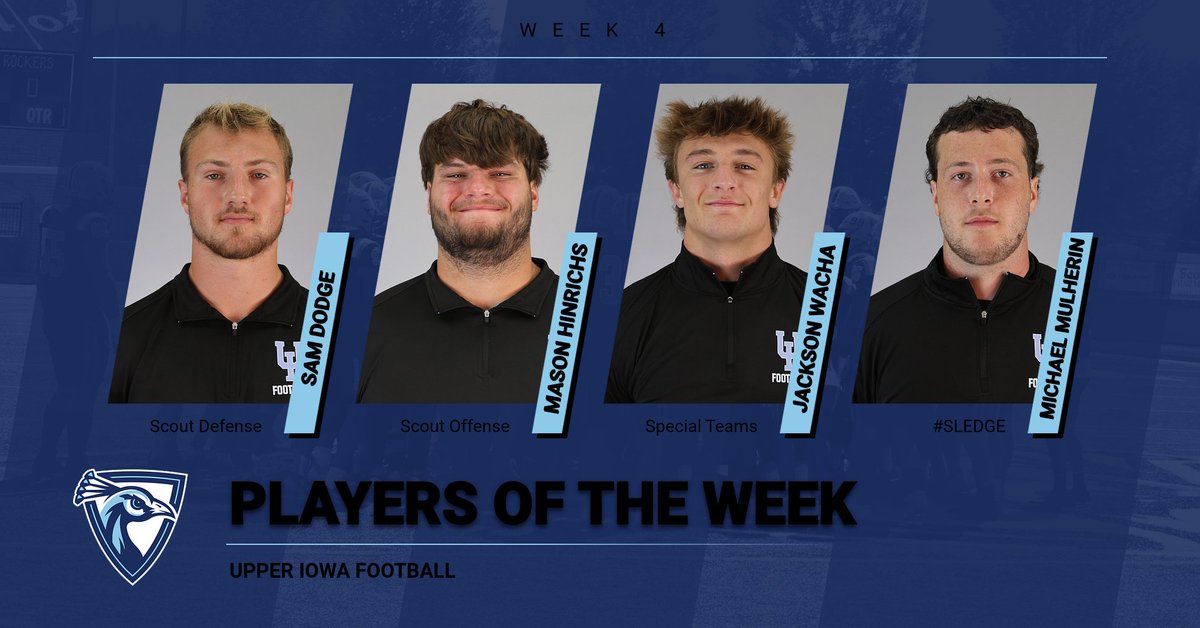 Upper_Iowa_FB's tweet photo. POTW || Week 4  #SLEDGE https://t.co/sHmEOkGLIn