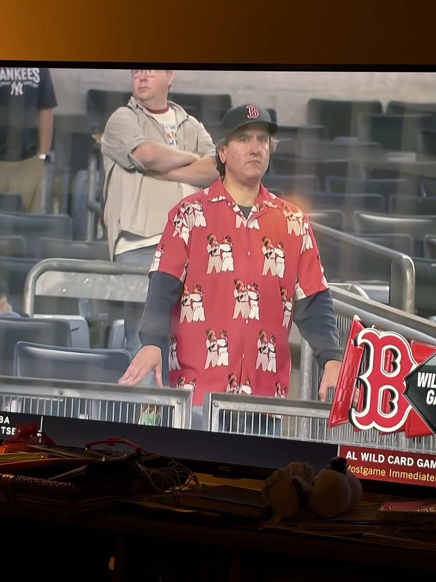 baseballgirl7's tweet photo. Let’s go, of course this guy would be at the #wildcard  series against Red Sox and Yankees!! #mlbpostseason #redsox https://t.co/y5XhnoWLJA