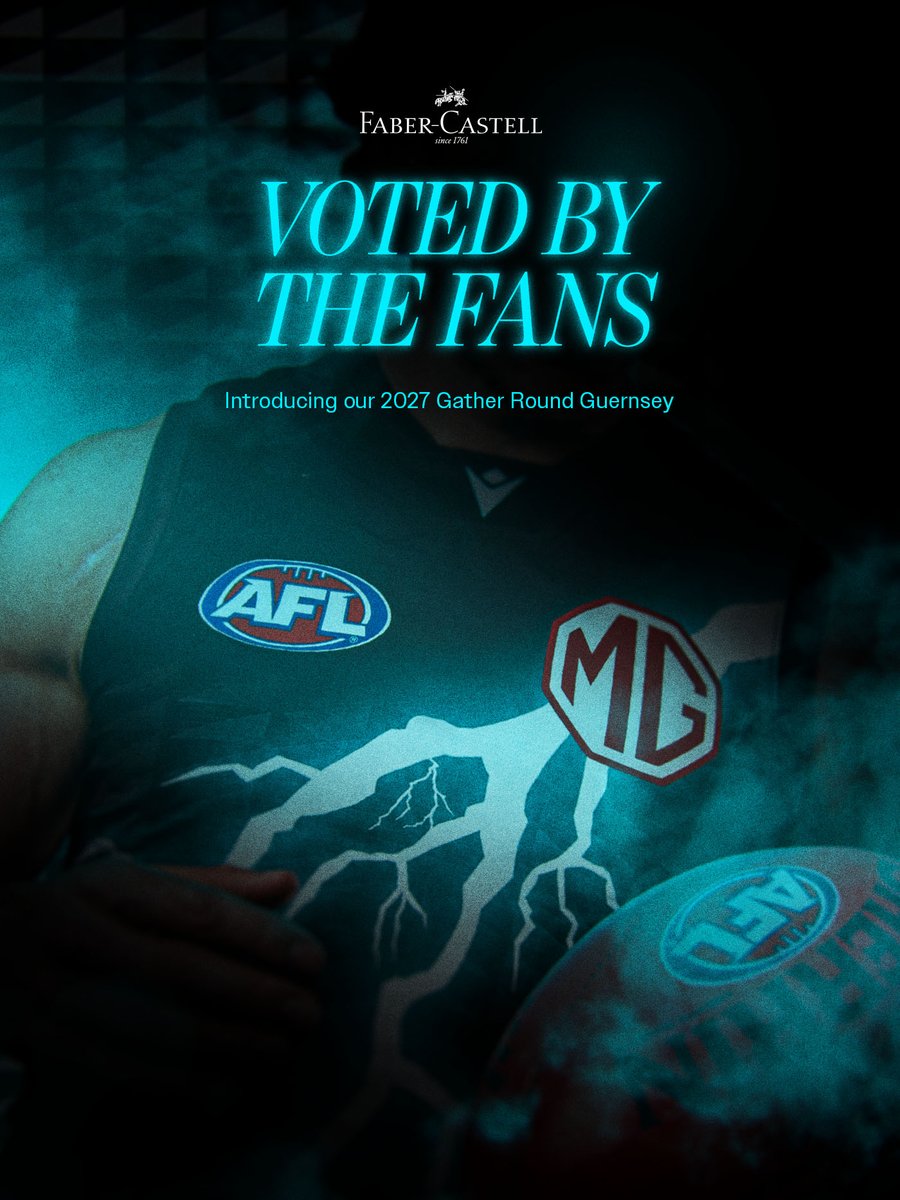 PAFC's tweet photo. You wanted it, you got it! ⚡️🖤

The 2027 Gather Round Guernsey is now available to pre-order exclusively at the Port Store and online 🔗 https://t.co/2OM9EjpqyR https://t.co/rDBgdsxJxl