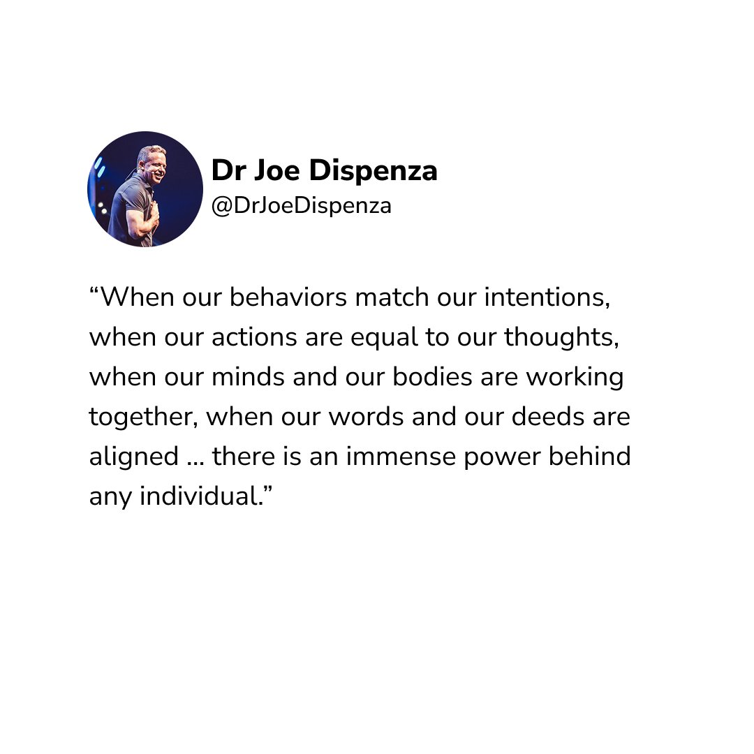 DrJoeDispenza's tweet photo. With a stronger intention, you send more and more information into the field. The clearer the intention, the clearer the evidence that something new is happening in your life. https://t.co/Iv5O7pP99Q
