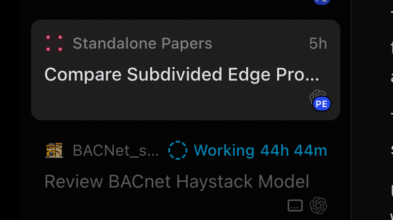 yssf_c's tweet photo. I've always been curious about what's the longest session people ever had running, here's my small contribution 🫪

Also shoutout to @t3dotcodes being able to handle such long threads and having access to the machine everywhere is such a game changer https://t.co/QHJNAbs5xz