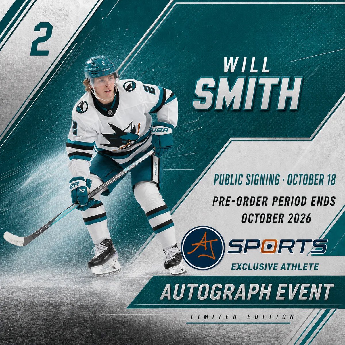 willmackupdates's tweet photo. Will Smith will be doing a public autograph signing on October 18, 2026 at AJ Sports in Toronto,On.

Tickets here: https://t.co/4mDkDiyZRc https://t.co/C3uqiKDMdA