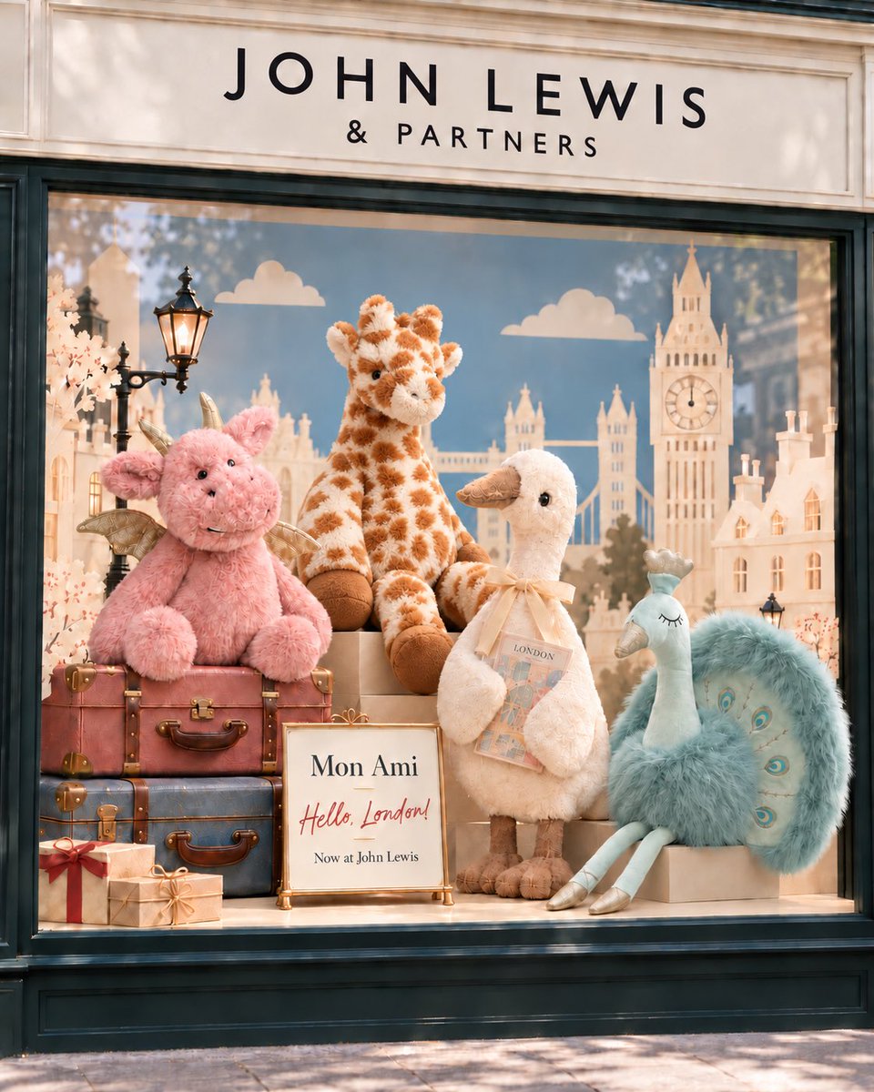DesignsMon's tweet photo. Hello, UK! 🇬🇧✨ Our sweetest friends have arrived at @JohnLewisRetail !

We’re delighted to announce the launch of Mon Ami at John Lewis —bringing whimsical characters, cozy cuddles and a little everyday magic to life’s sweetest moments. 🤍 https://t.co/hJ7TWMooGu