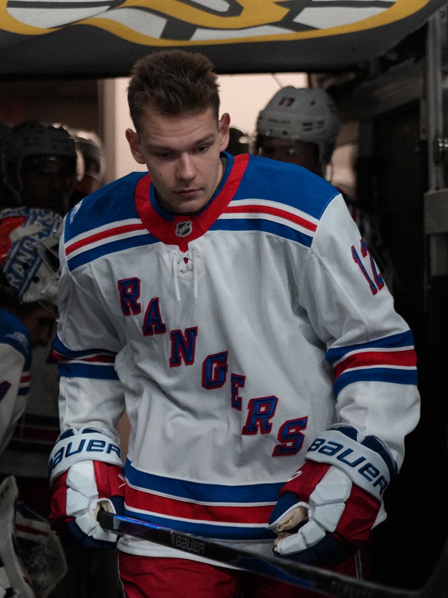 NYRangers's tweet photo. Rookie lap ✅ 
Warmups ✅ 
First @NHL game 🔜 https://t.co/Z4TJRAmlen