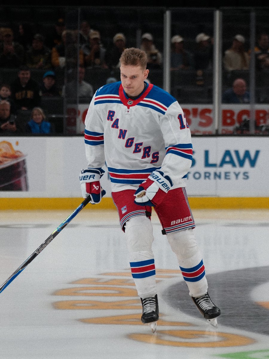 NYRangers's tweet photo. Rookie lap ✅ 
Warmups ✅ 
First @NHL game 🔜 https://t.co/Z4TJRAmlen