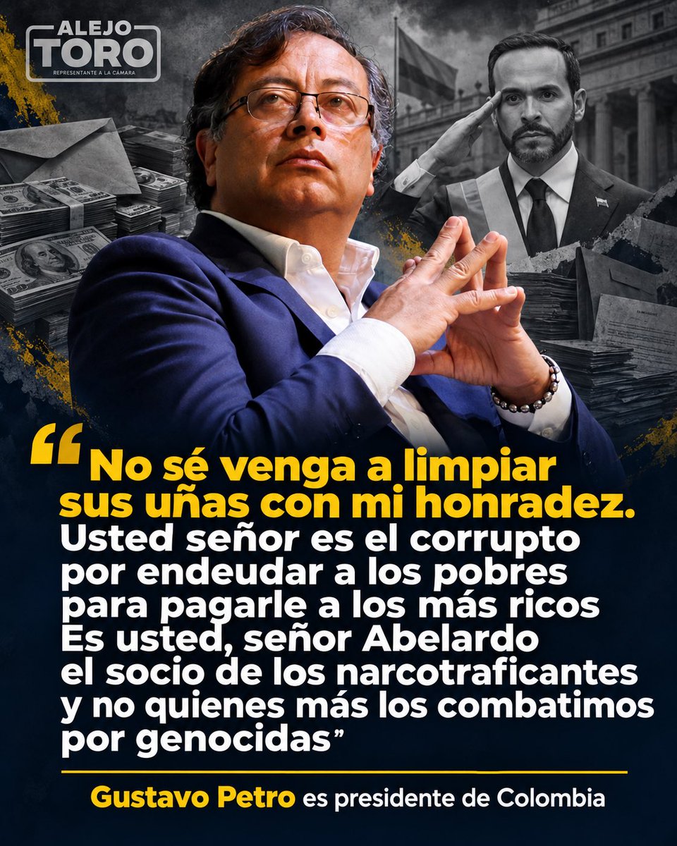 AlejoToroAnt's tweet photo. La nueva peinada del presidente Petro al ilegítimo, como dicen las abuelas,  el que las hace se las imagina. https://t.co/gH7rJmKIvd