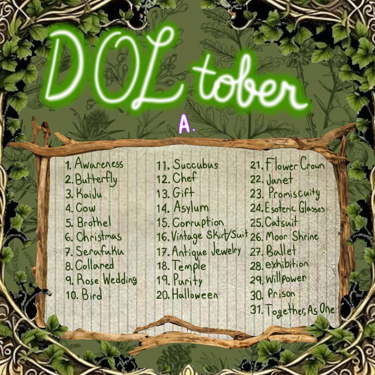 GwylanTheCitpc's tweet photo. //Without further ado, your two lists for DOLtober are finished! Without a moment to spare, too lol!

Rules will be posted in a thread under this! Keep in mind these are meant to be mixed and matched! https://t.co/9Bxwz7G3af