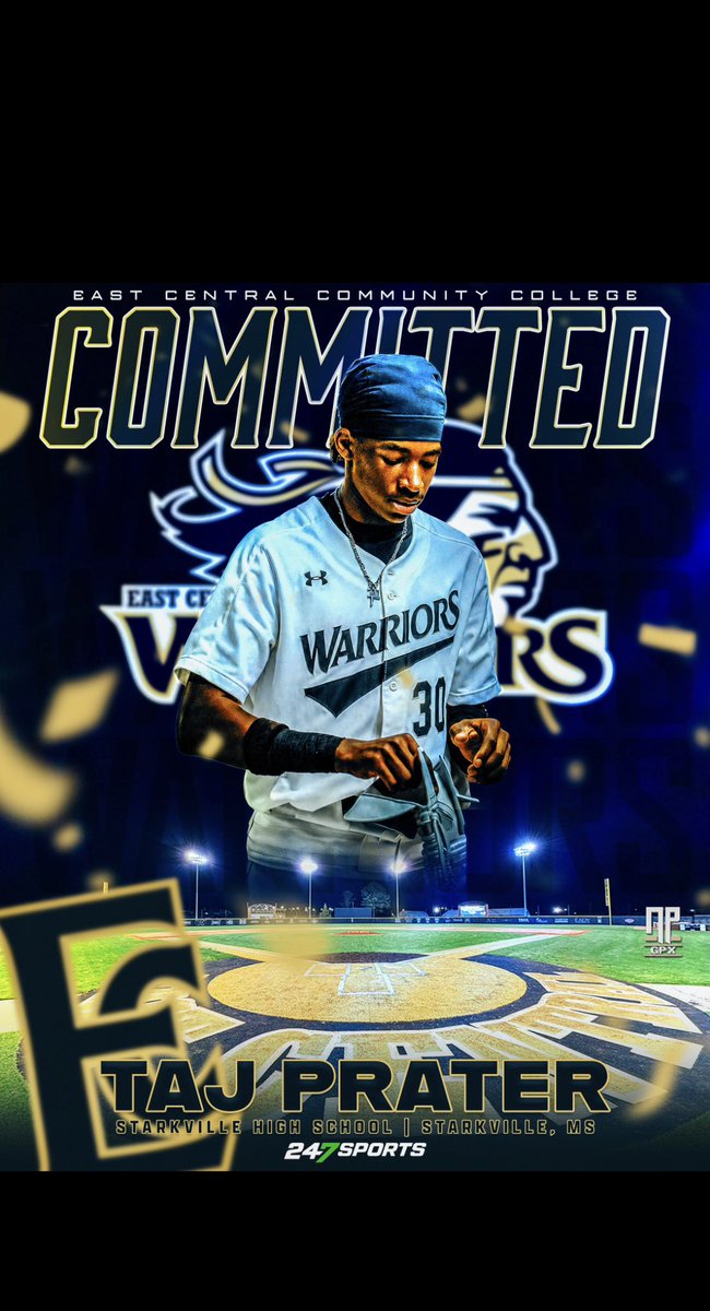 TajPrater30's tweet photo. I am highly blessed to announce my commitment to East Central Community College! I want to thank God, my family, coaches and my teammates, for believing and trusting me throughout my journey.
 @EC_NealHolliman @GriffinGrant_EC @rj2fletcher @JACKETBSBL @_CoachMon_ https://t.co/0YF4pdwhgL
