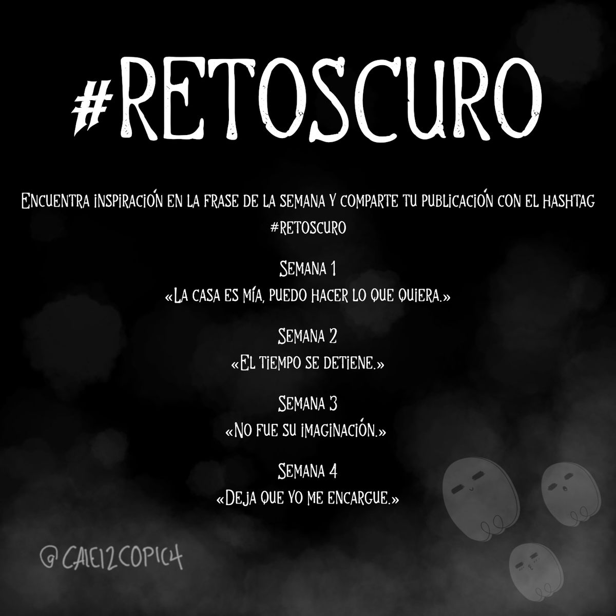 CALEI2COPIC4's tweet photo. Se acerca Halloween y vuelve el #Retoscuro, ¿te unes? 🎃 https://t.co/8t6M3xi8x1