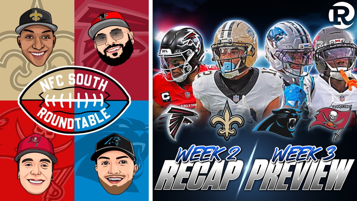 NFCS_Roundtable's tweet photo. 🚨The NFC South Roundtable is LIVE NOW!!🚨 

🎤Hosts:
@MrBucsNation #WeAreTheKrewe      
@Roppstar92 #KeepPounding      
@tjayjones8 #Saints      
@thewaterboyzpod #DirtyBirds       

Link below ⬇️
https://t.co/VhAIGHLK7e https://t.co/ijM11b4ljG