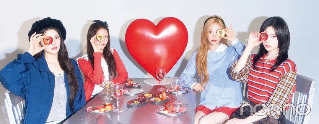 kixjuun's tweet photo. Flipped with fruit slices as our playful masks. Diva sass stays strong while debonair glances peak through. Casual cool still intact, rare sprightly edge turning the table into pure fun. We own every frame and keep the mood cheeky as ever. https://t.co/5f9TeBhHKn