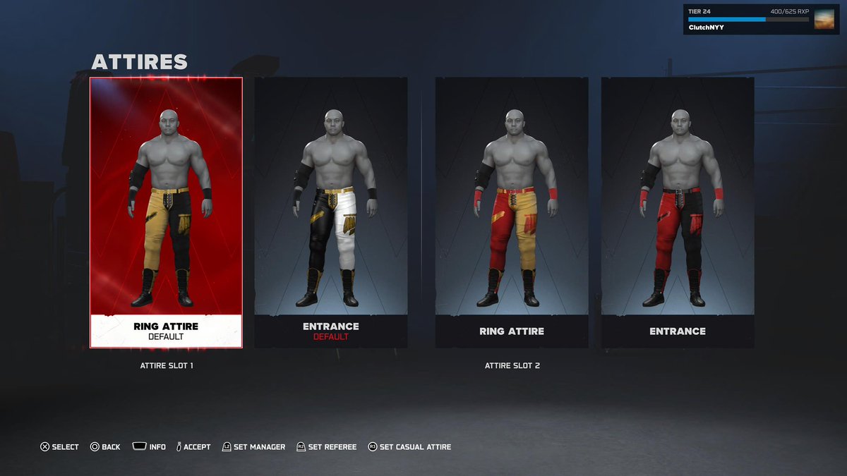 JohnCMcCutchan's tweet photo. 12 Almighty Bobby Lashley attires posted to community creations for this insane creation by @kuzmac82 !  

Use tag CLUTCHNYY

Please credit if you use. https://t.co/Q3W3TfYlXB