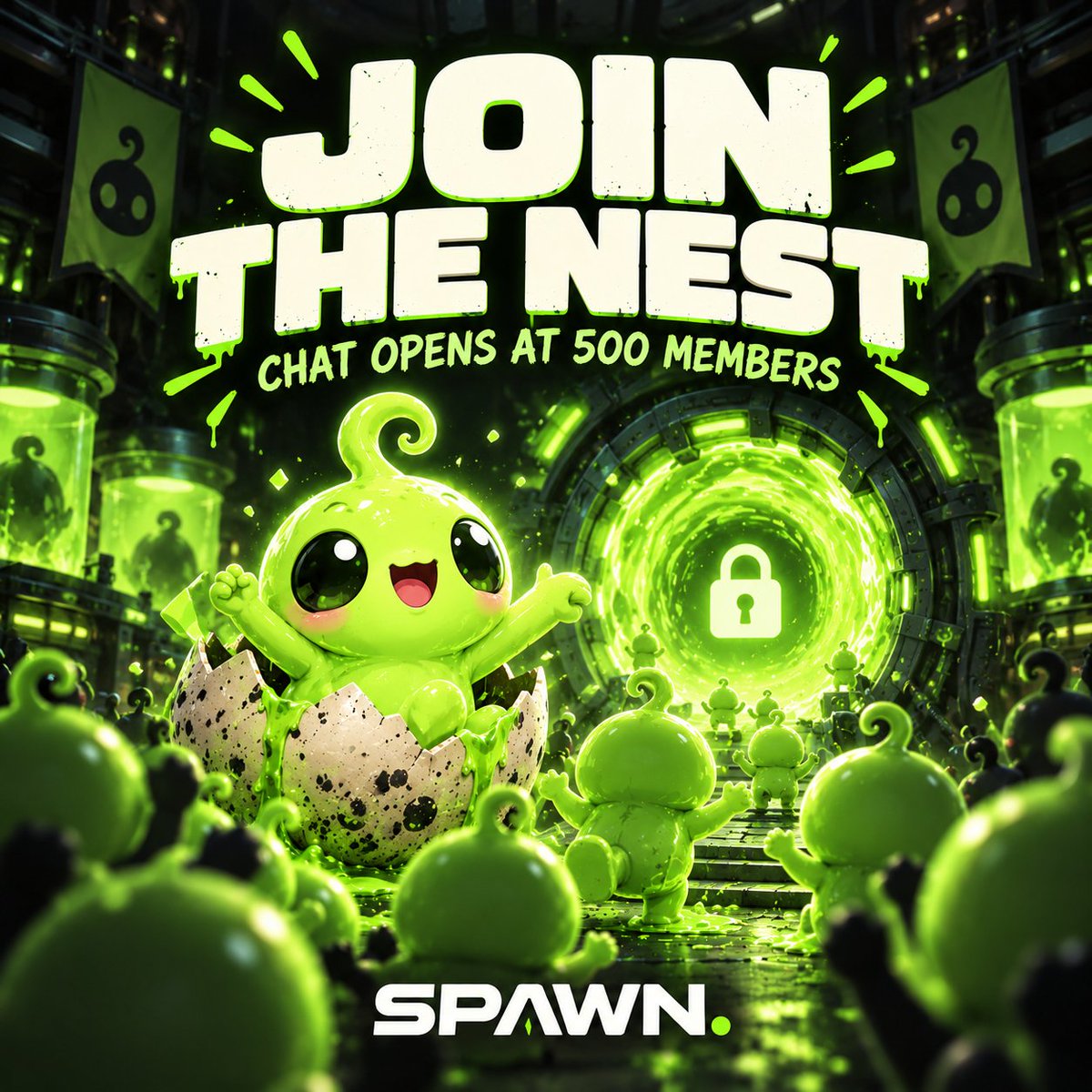 SpawnMemeX's tweet photo. The earliest part of a project is the fun part: the name, the character, the story and the people who get it.

What would you spawn first? Drop the idea below. 👇

Join The Nest while we get ready. Chat unlocks at 500 members. 🥚
https://t.co/guWh1ijUgH https://t.co/giK6vqlT5K