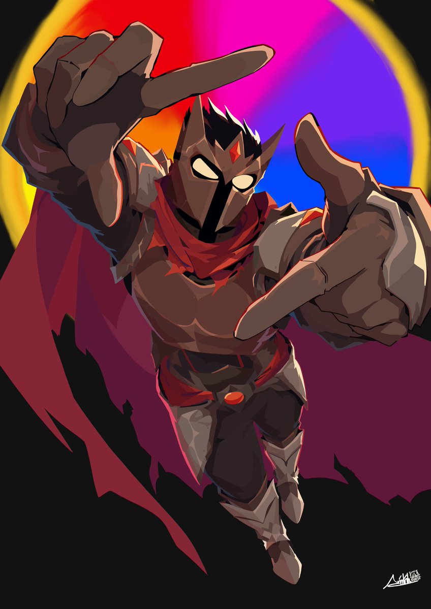 Arioto_h's tweet photo. EL CABALLERO DE NETHERITA ESTÁ COMPLETO 
Fanart terminado para @Farfadox 
Es el 2/8 de la ruleta de Dedsafío 💀

#DedsafioFANART https://t.co/GKXVyjrqpN