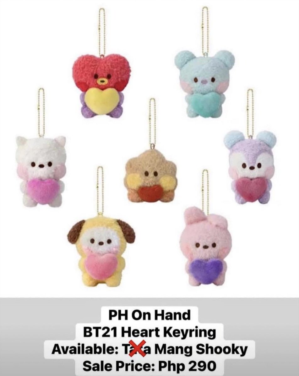 cookyshopph's tweet photo. WTS LFB

On hand • Ready to ship

BT21 Heart Keyring

Shooky Mang

Php 290 each https://t.co/52prmChNVp
