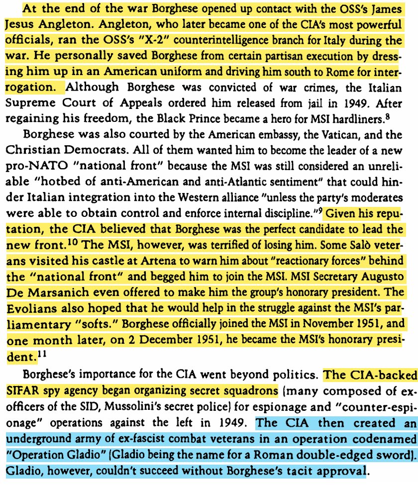 toxictiramisu's tweet photo. Black Order was Julius Evola’s vision of a secret elite modeled on the Knights Templar, preserving an ancient warrior-aristocratic tradition, carried into the postwar CIA via James Angleton (Knight of Malta), &amp; the CIA’s absorption of fαѕcιѕt networks into Gladio's tεrrσrist ops. https://t.co/hHa0MOsY3G