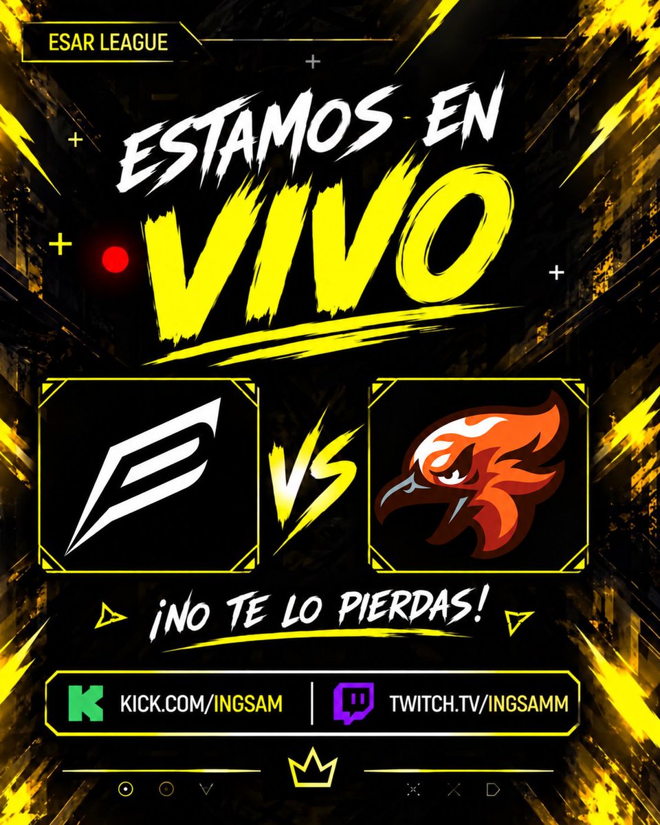 ESARLeague's tweet photo. UNETE A VER EL OCTAVO PARTIDO CON PEGASUS ESPORTS vs FUEGO 🏆

Twitch: https://t.co/sRzOpycx0B https://t.co/1nyLMVQvi4