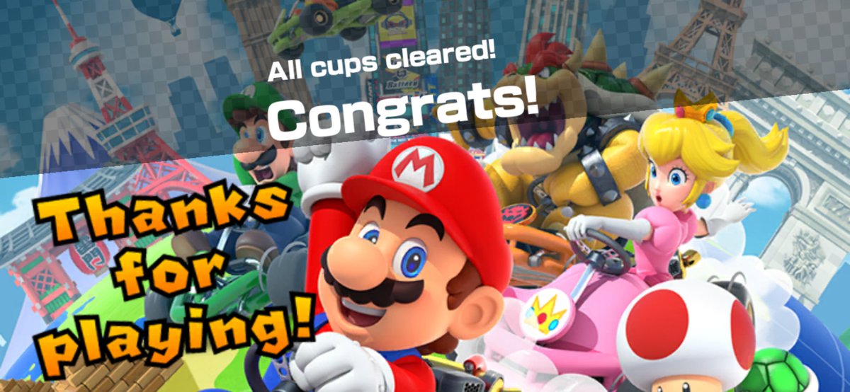 TaupeV2's tweet photo. Rest in peace, Mario Kart Tour, you were a great game 🥲

Used to play during the lockdown, took a break and came back in 2022 and played until Anniversary 2023 since we wouldn't get anymore content

I made so many memories with this game, and none will ever be forgotten 😢 https://t.co/JL9haV1LNm