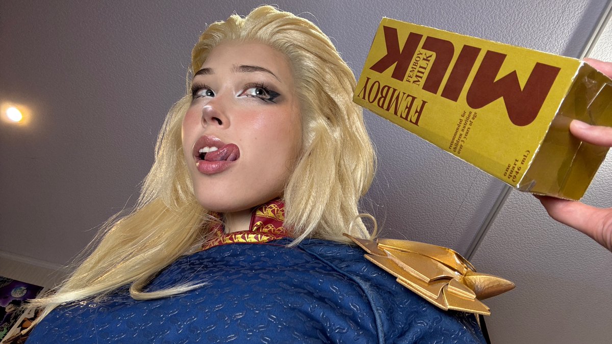 therealcheesyx's tweet photo. if Homelander drank femboy milk, The Boys would’ve ended differently 
#theboys #homelander #homelandercosplay #femboymilk https://t.co/j4DdJEeaJi