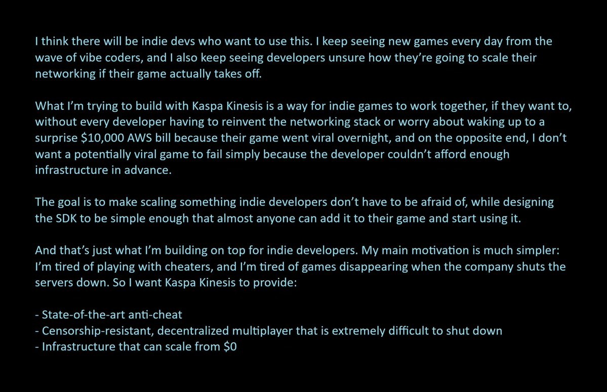 KodinglsFun's tweet photo. @gokugalax @kaspa_kinesis Currently it sits at 0 because it was only a proof of concept that got destroyed economically before it even had a chance, but rather than give up, I’m adapting.

Once it’s released, if nobody else uses it, I will. So eventually it’ll contribute >0 fees. https://t.co/sMhRl6iBBH